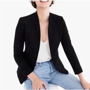 J Crew Going-out Blazer Black 6 Stretch Twill Basic Anti-Trend Classic
